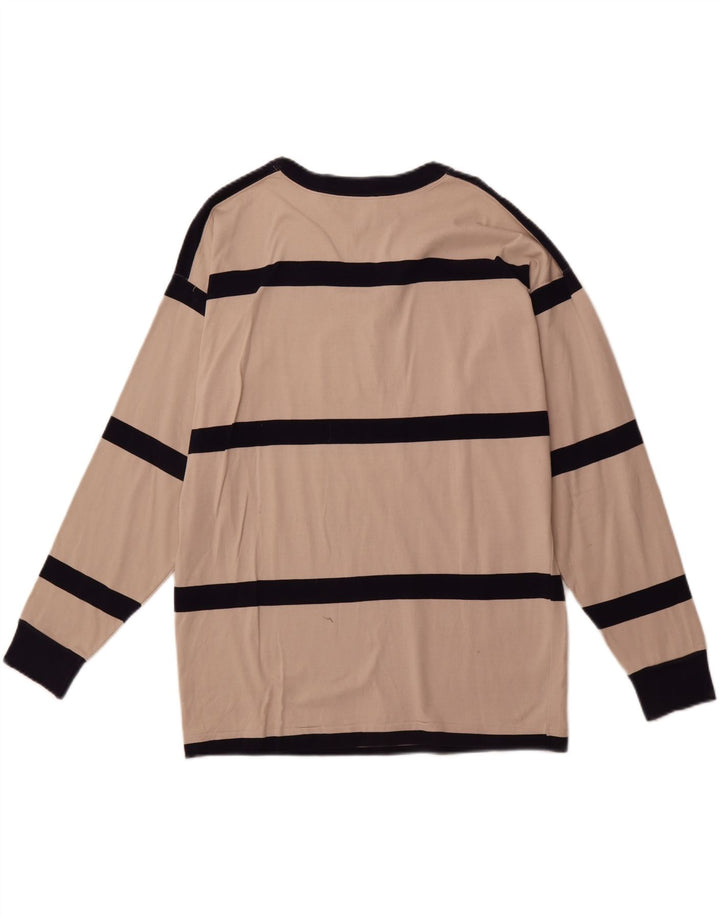 KAPPA Mens Top Long Sleeve XL White Striped Cotton