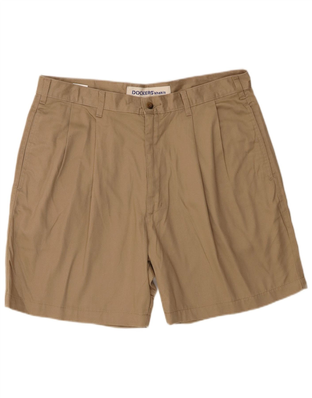 DOCKERS Herren Khakis Pegged Chino Shorts W36 Large Beige Baumwolle