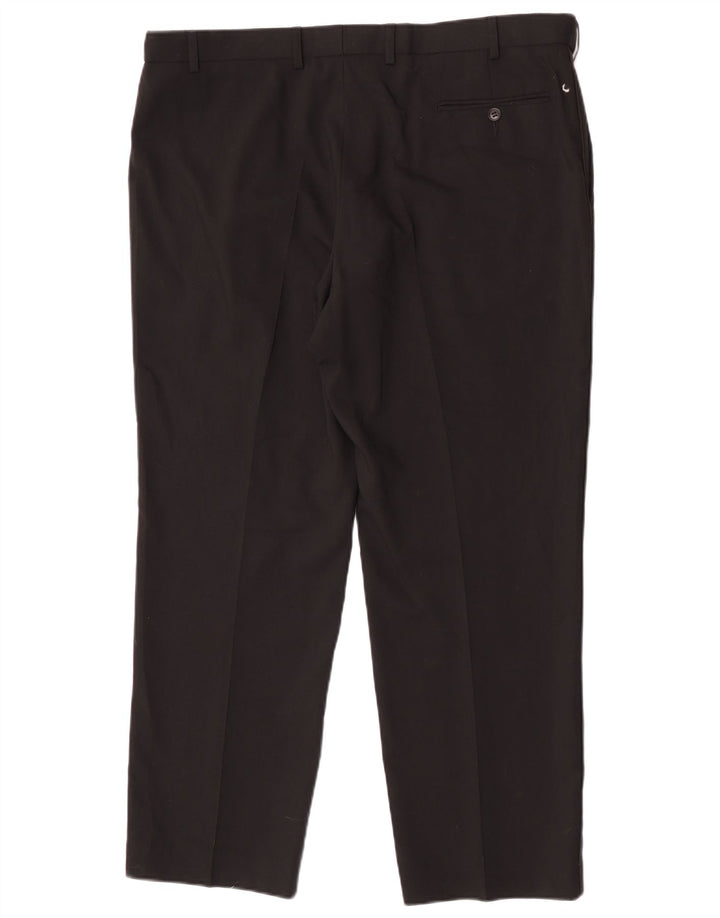 Marks & Spencer Herren-Anzughose in normaler Passform, W40, L29, schwarze Wolle