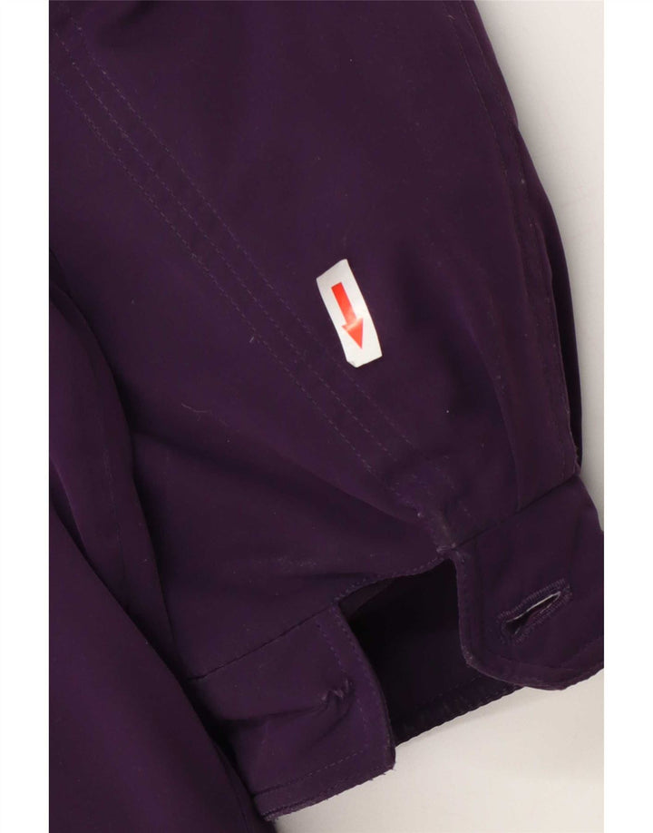 Vintage Damen Übergroßer gepolsterter Mantel EU 46 XL Lila Polyester