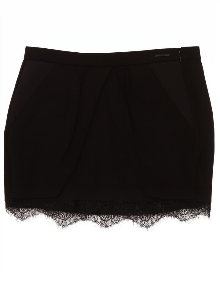 Guess Damen-Minirock mit niedriger Taille, W29, Mittelschwarz, Lyocell