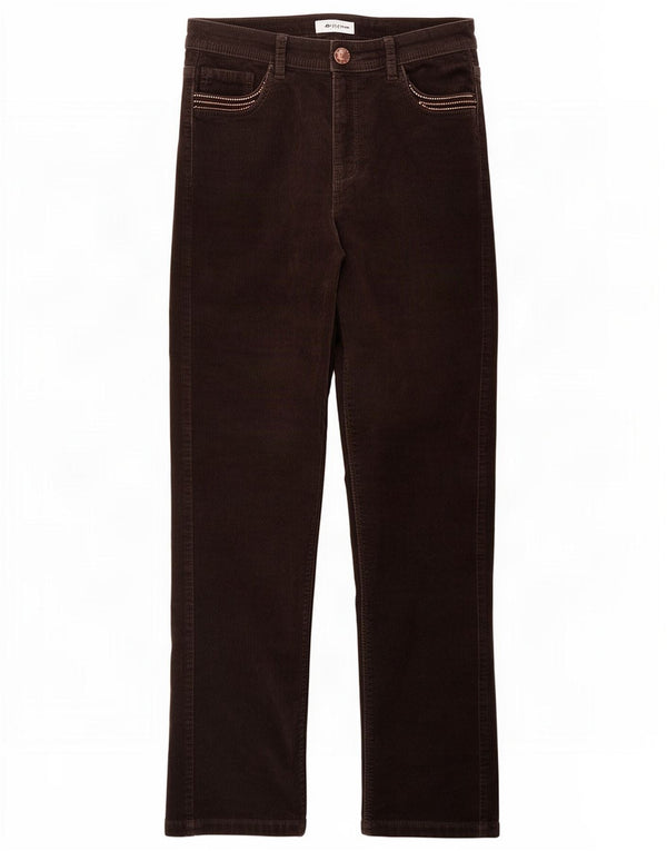 Gerade Cordhose für Damen von Marks & Spencer, Gr. 10, Größe S, W30, L29, Braun