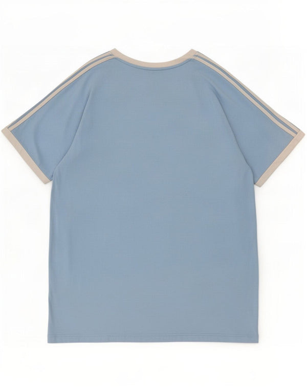 Adidas Herren T-Shirt Top XL Blau Baumwolle