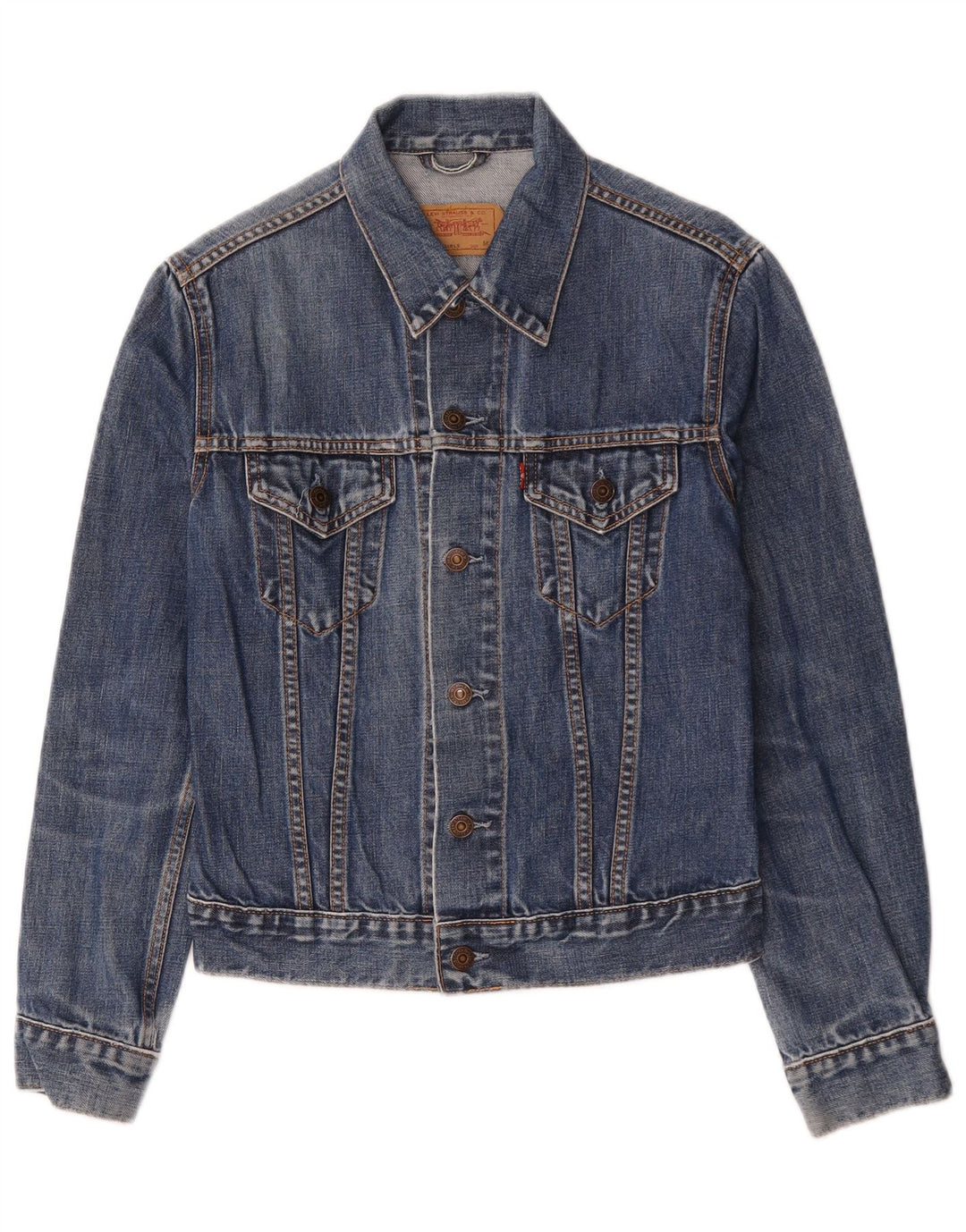 Levi's Jeansjacke für Mädchen, 11–12 Jahre, mittelblaue Baumwolle