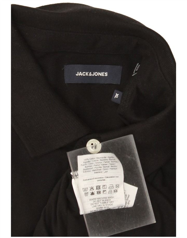 Jack & Jones Herren Poloshirt XL Schwarz Baumwolle