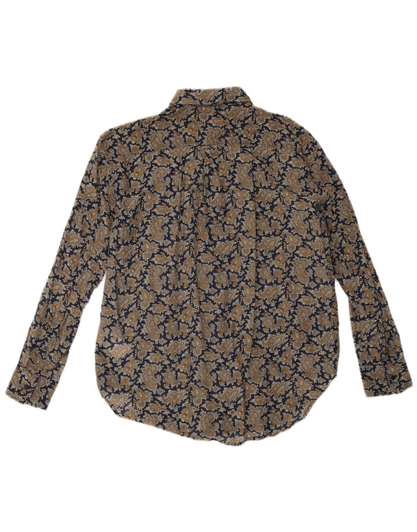 Gant Damen-Oversize-Hemd, Größe S, Marineblau, Paisleymuster, Baumwolle
