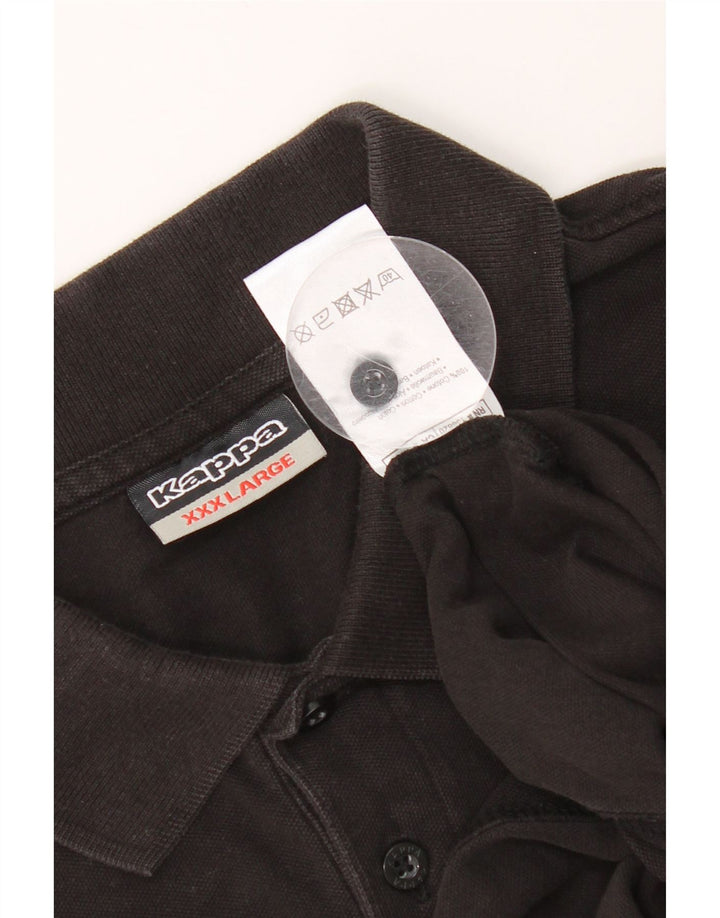 Kappa Herren Poloshirt 3XL Schwarz Baumwolle