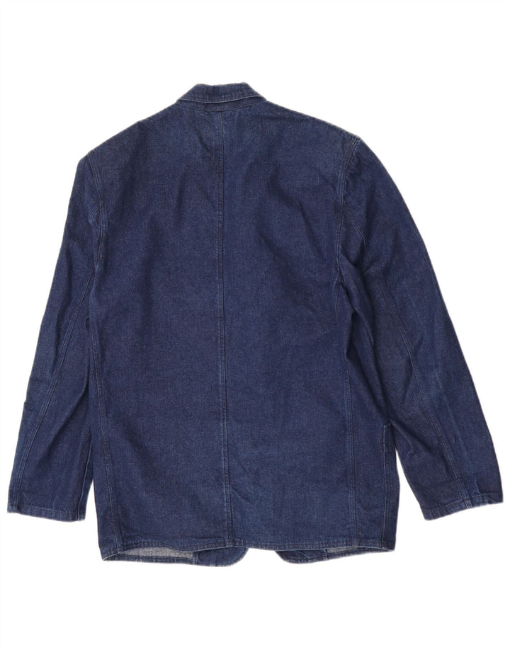 Meccano Herren-Jeans-Blazer mit 2 Knöpfen, UK 38, mittelmarineblaue Baumwolle
