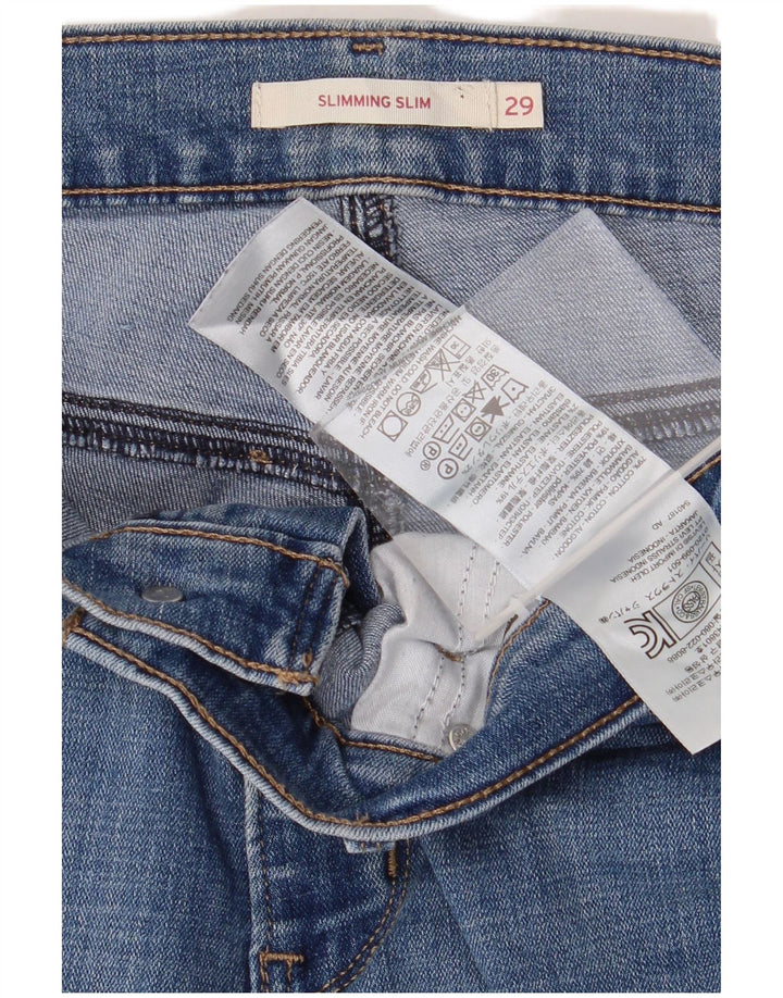 Levi's Damen Slim Slim Jeans W29 L31 Blaue Baumwolle