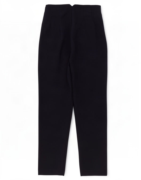 Zara Damen High Waist Tapered Freizeithose XS W24 L27 Marineblau