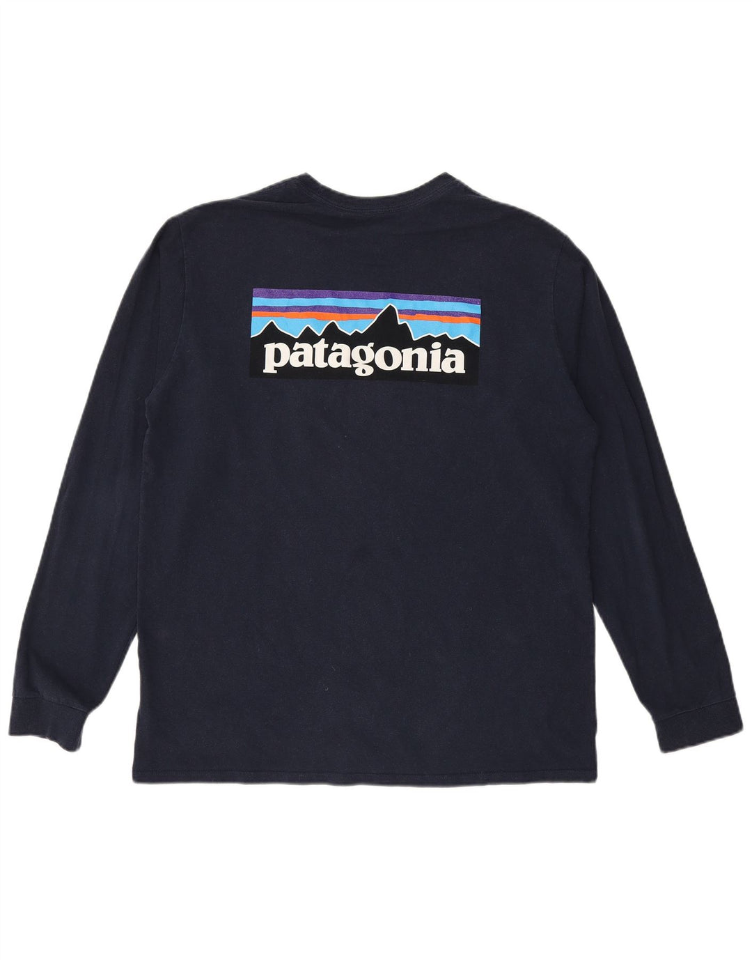 PATAGONIA Herren-Oberteil mit normaler Passform, langärmlig, marineblau, Baumwolle