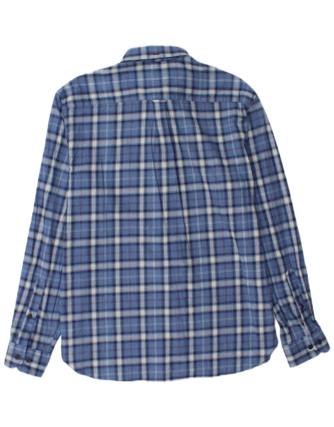 MARKS & SPENCER Herren Blue Harbor Flanellhemd Mittelblau kariert