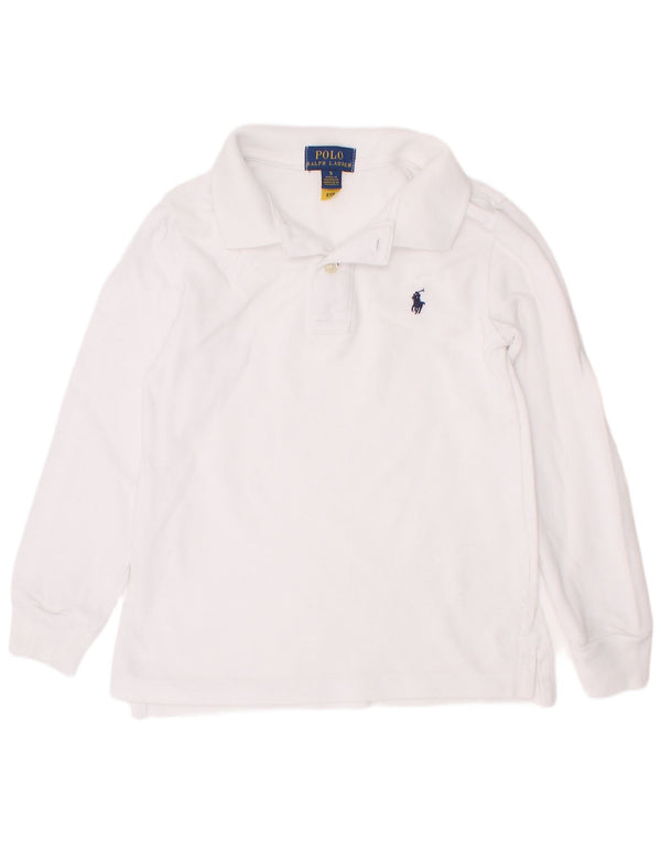 Polo Ralph Lauren Langarmshirt für Jungen, 4–5 Jahre, weiße Baumwolle