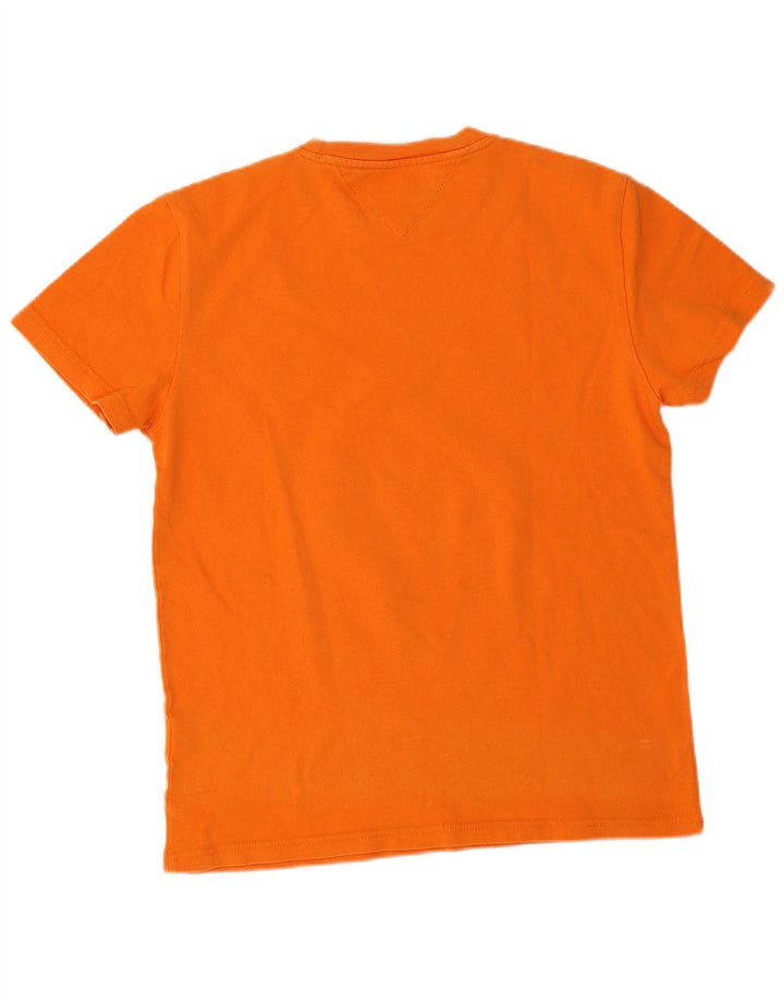 Tommy Hilfiger Herren T-Shirt Top Small Orange Baumwolle