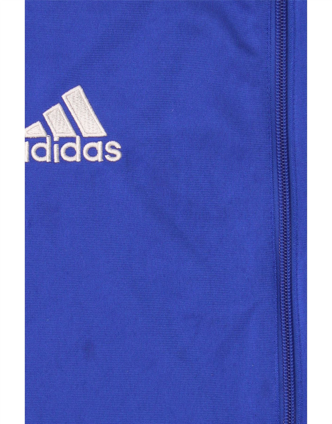 Adidas Herren-Trainingsanzug-Top-Jacke XL, blaues Colourblock-Polyester