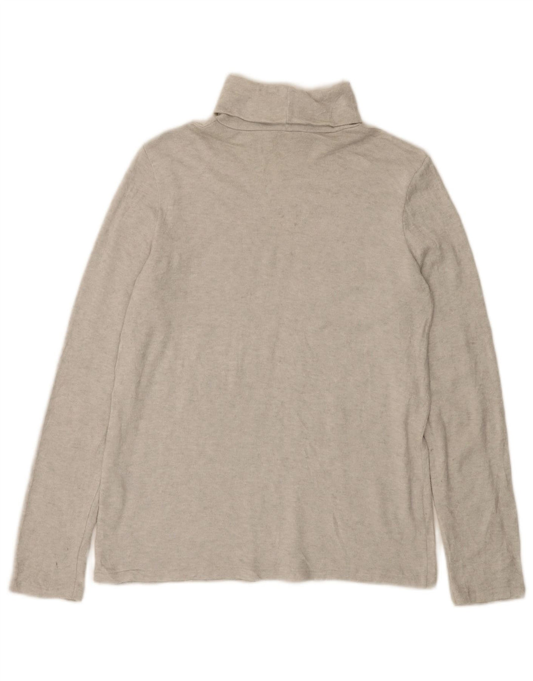Zara Damen Top Langarm UK 14 Large Grau meliert Viskose