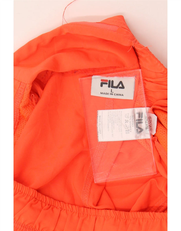 FILA Herren-Sportshorts, groß, orangefarbenes Polyester