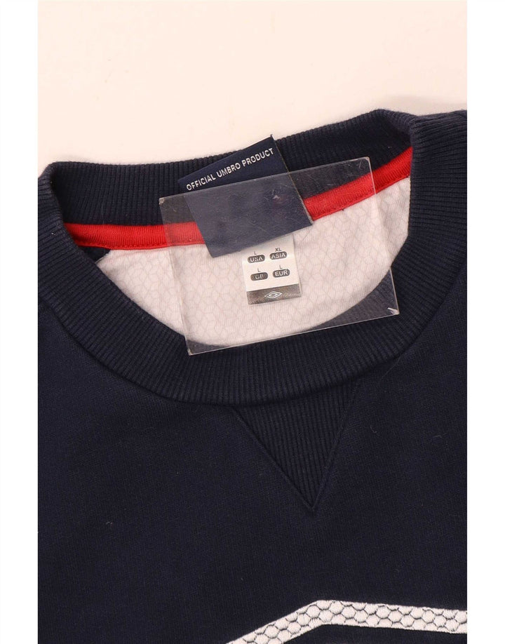 Umbro Herren-Sweatshirt mit Grafik, groß, Marineblau, Farbblock