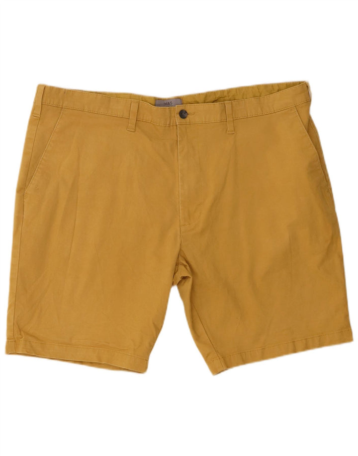 Marks & Spencer Herren Chinoshorts W42 2XL Gelbe Baumwolle