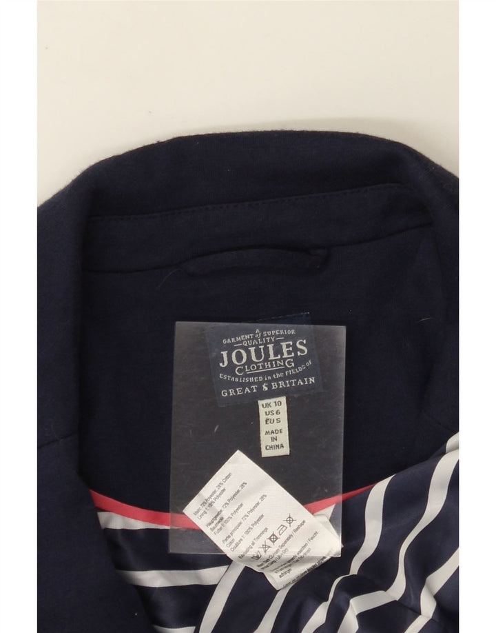 JOULES Damen-Blazerjacke mit 1 Knopf, UK 10, Größe S, Marineblau, Baumwolle
