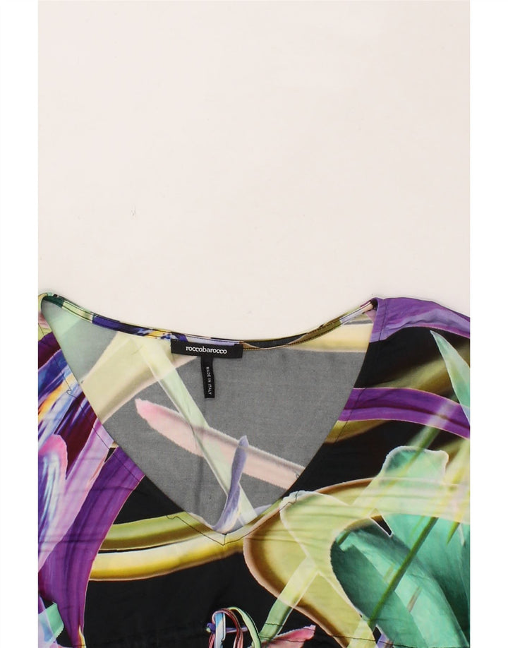 ROCCOBAROCCO Womens Batwing Tunic Top IT 40 Small Multicoloured Vintage Roccobarocco and Second-Hand Roccobarocco from Messina Hembry 