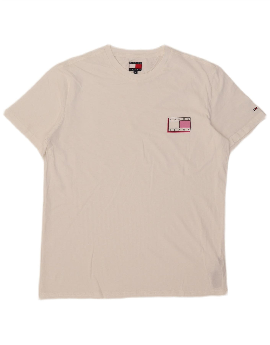 Tommy Hilfiger Herren T-Shirt Top aus mittelweißer Baumwolle
