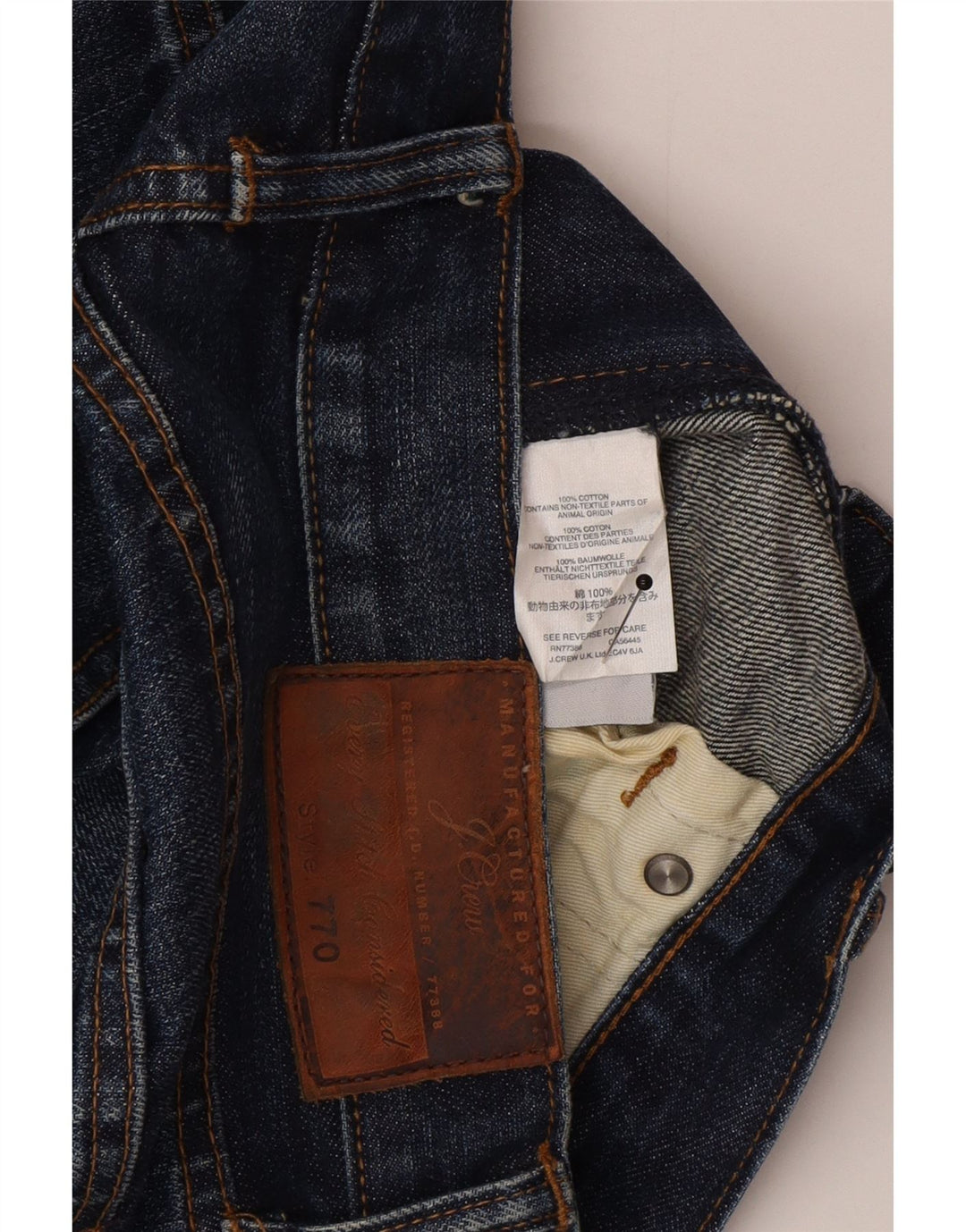 J. Crew Herren 770 Straight Jeans W29 L32 Marineblau Baumwolle
