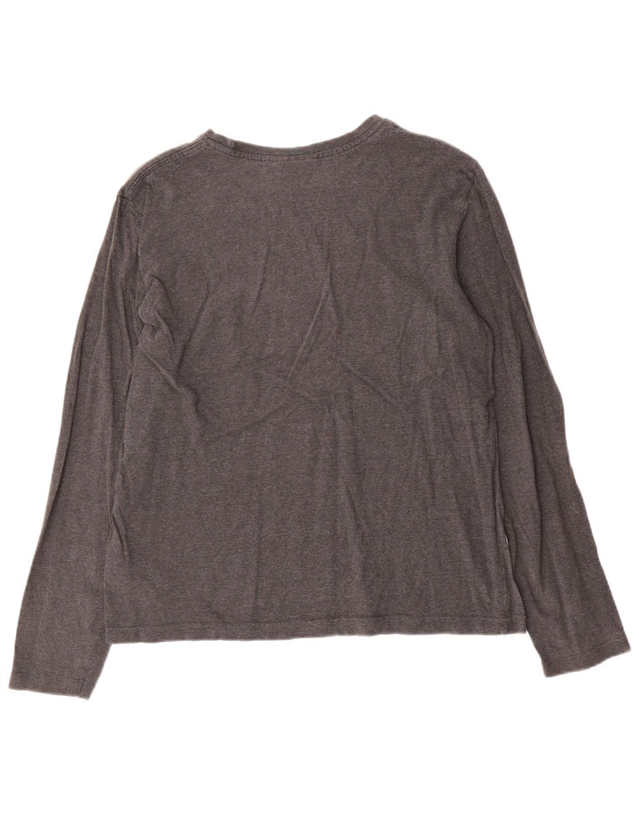 LOTTO Damen Top Langarm UK 14 Large Grau Baumwolle