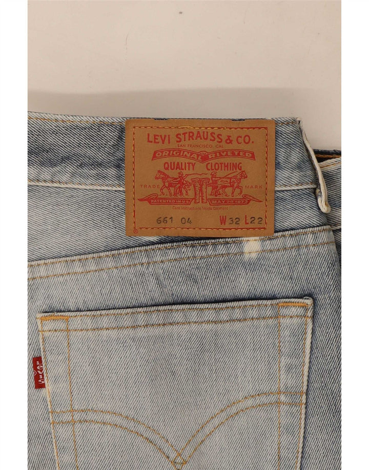 Levi's Herren 661 Capri Jeans W32 L22 Marineblau Farbblock