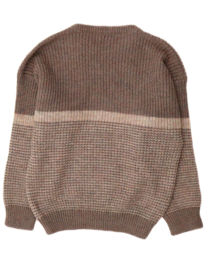 Walker Herren-Pullover mit Rundhalsausschnitt, groß, graues Farbblock-Acryl