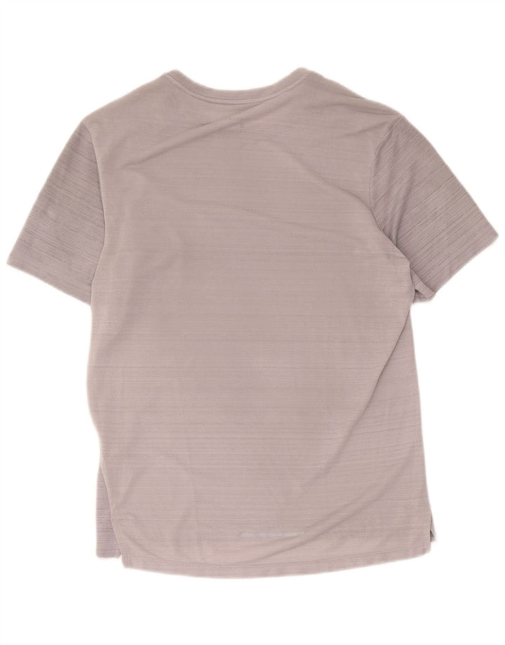 Nike Herren Dri Fit T-Shirt Top Small Grau geflecktes Polyester