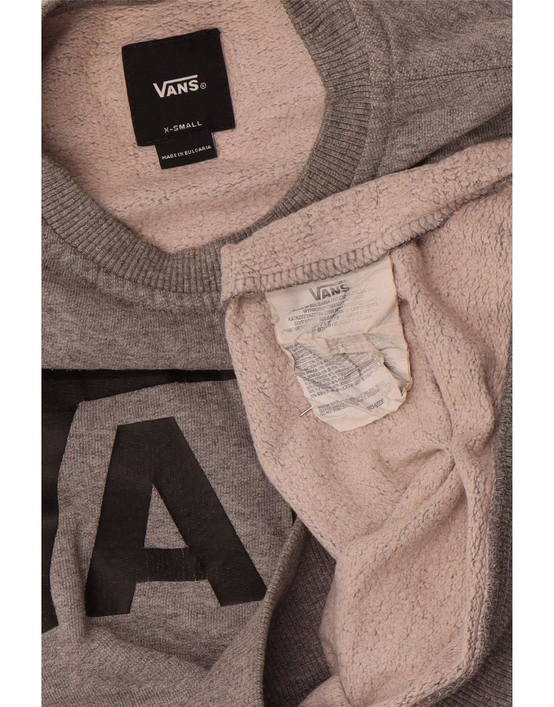 Vans Herren Graphic Sweatshirt Pullover XS Grau Baumwolle