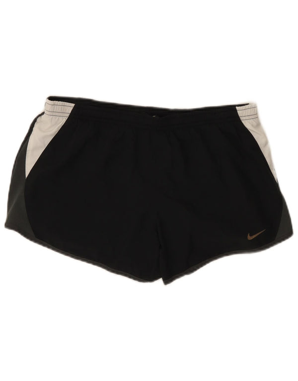 Nike Damen Dri Fit Sport Shorts UK 10 Small Schwarz Colourblock Polyester