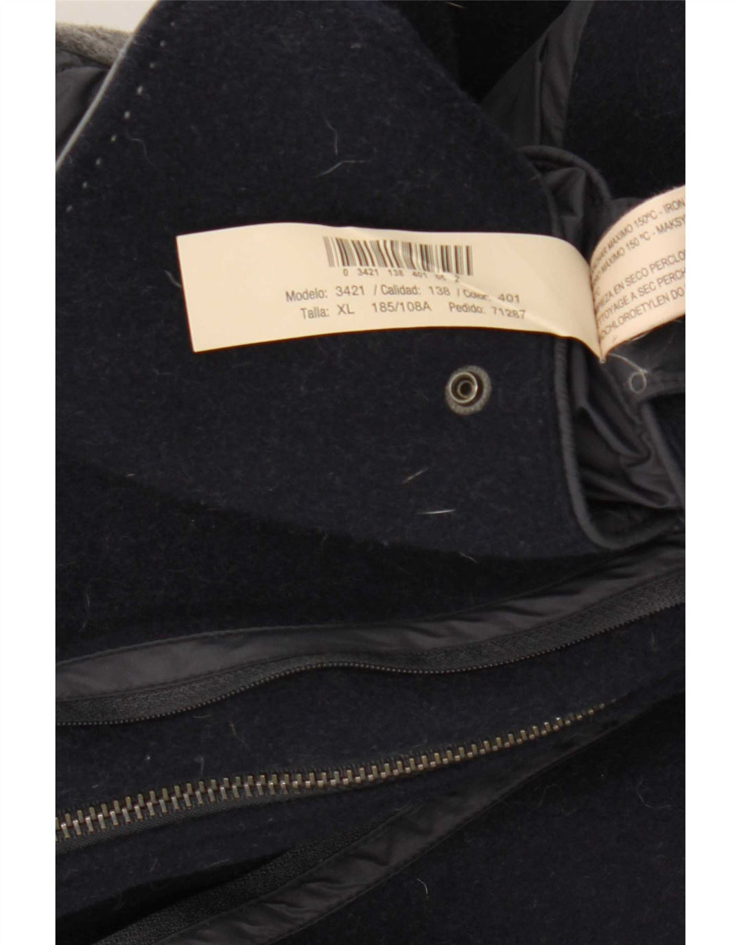 Massimo Dutti Herren 4-Knopf-Blazerjacke UK 42 XL Marineblaue Wolle