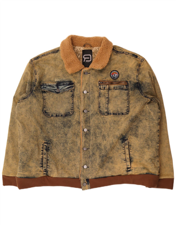 EMP Herren Jeansjacke UK 60 5XL Braune Baumwolle