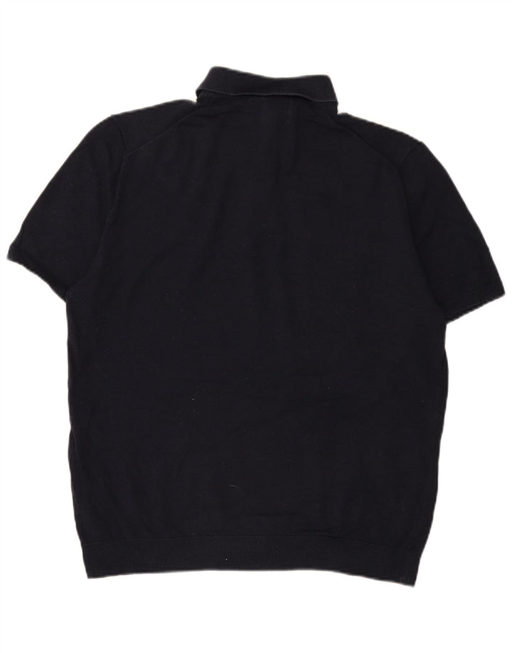 Marks & Spencer Herren-Poloshirt, mittelmarineblaue Baumwolle