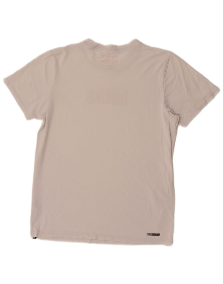 Hurley Premium Fit Grafik-T-Shirt-Oberteil für Herren aus mittelweißer Baumwolle
