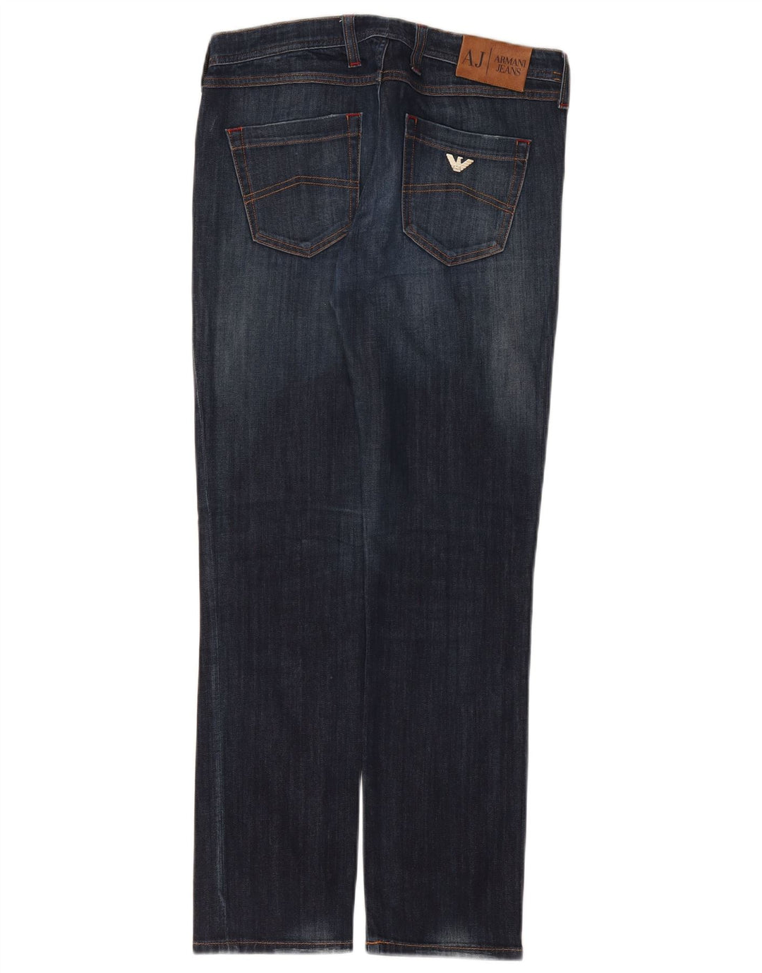Armani Damen Straight Jeans W30 L29 Marineblaue Baumwolle