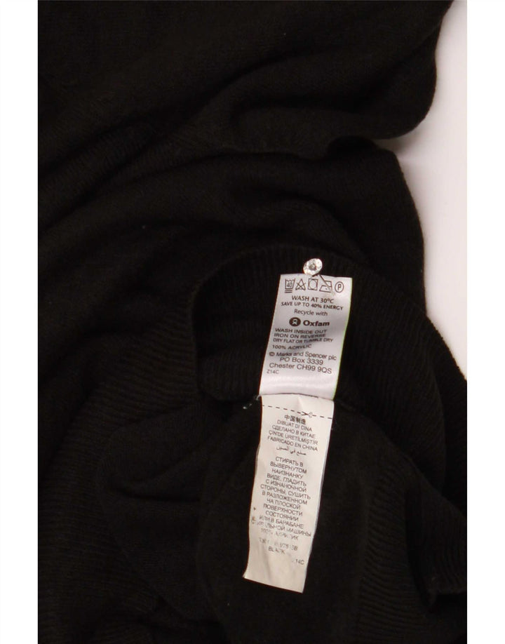 Marks & Spencer Herren Blue Harbour Pullover mit V-Ausschnitt Mittelschwarz