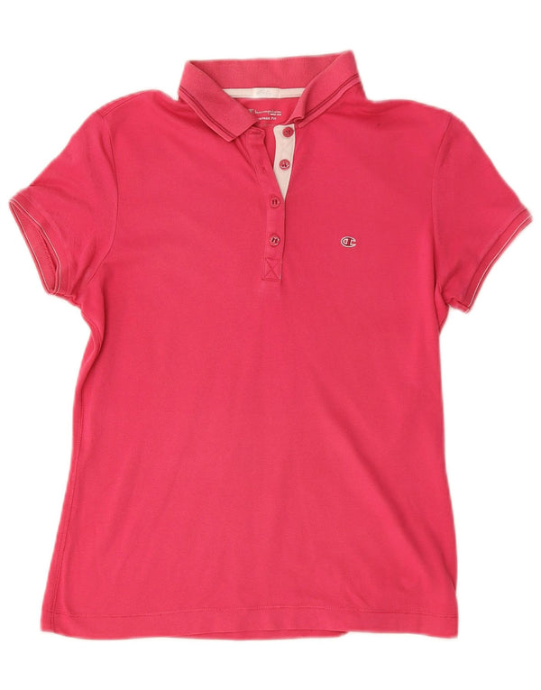 Champion Damen Heritage Fit Poloshirt UK 12 Mittelrosa Baumwolle