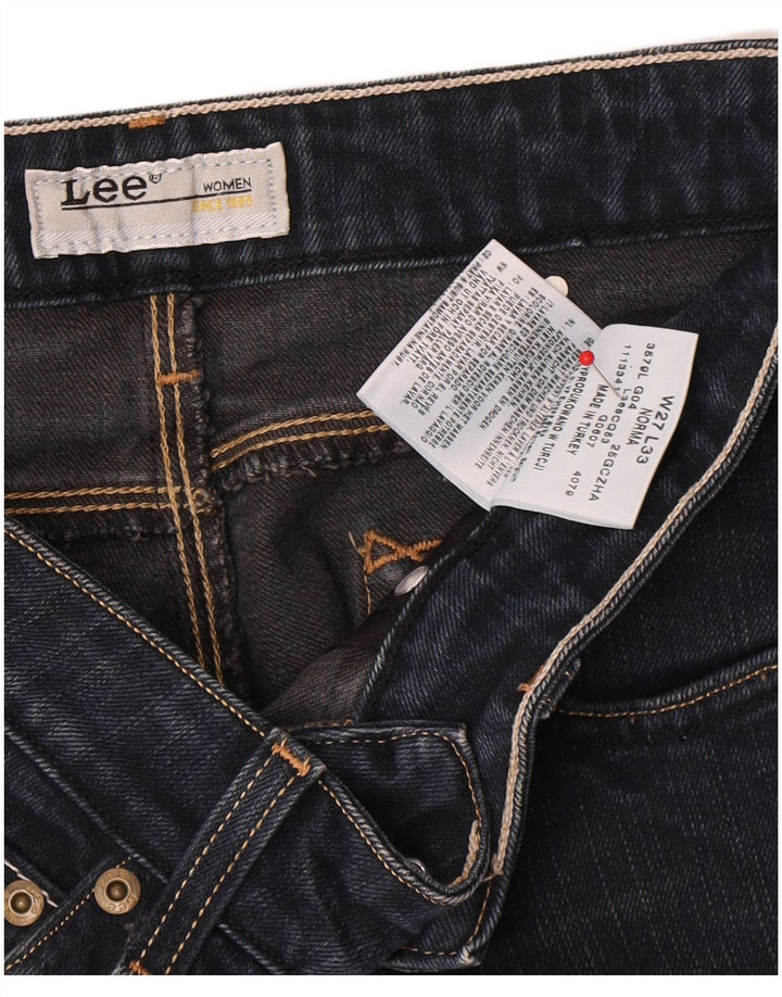 Lee Damen Norma Slim Jeans W27 L33 Marineblaue Baumwolle