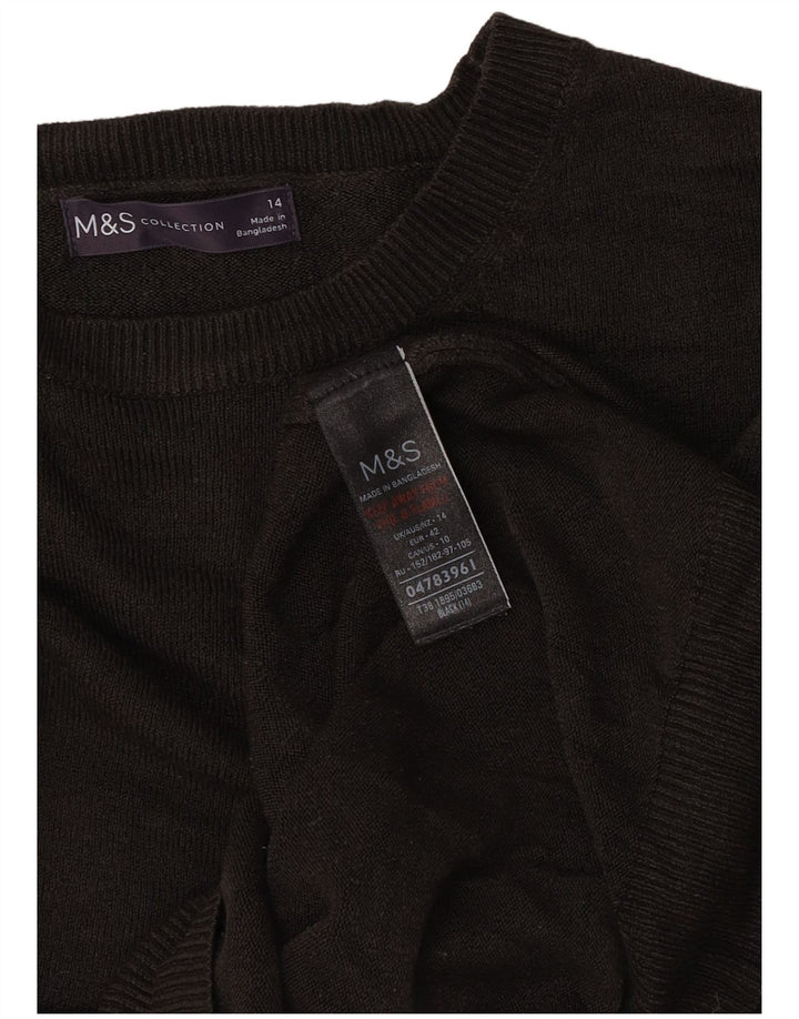 Marks & Spencer Damen-Pullover mit U-Boot-Ausschnitt, UK 14, Mittelbraun, Acryl