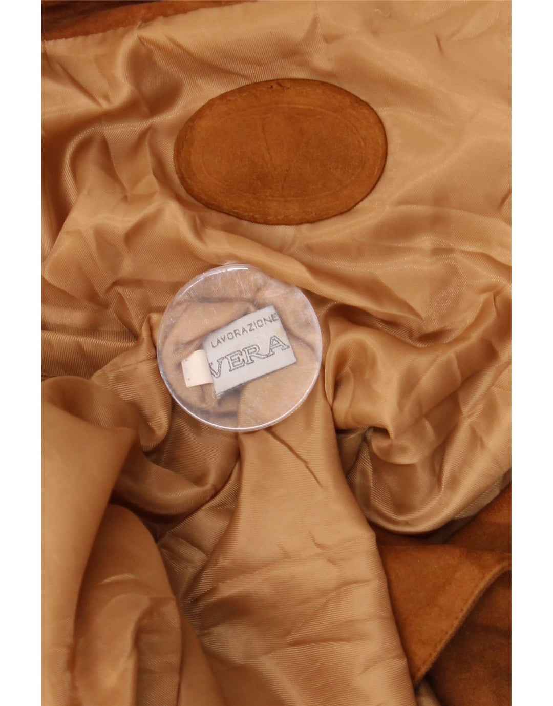 VINTAGE Damen Wildledermantel UK 20 2XL Beige Leder