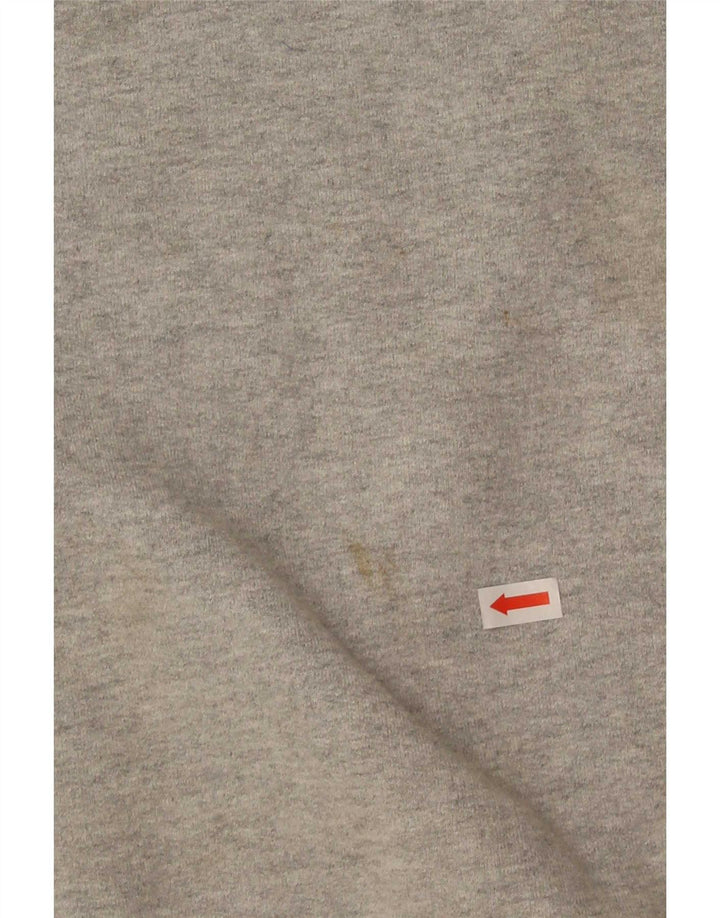 Crew Clothing Herren-Sweatshirt mit Reißverschluss am Hals, groß, aus grauer Baumwolle
