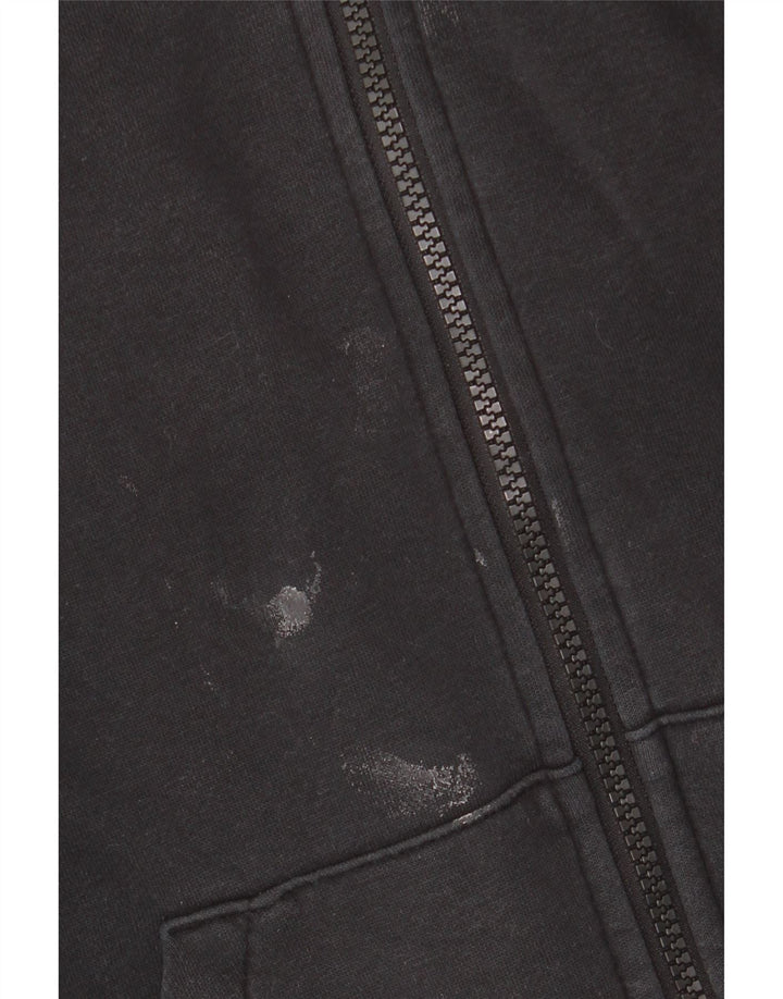 NIKE Damen-Pullover mit übergroßem Reißverschluss und Kapuze, UK 6, XS, schwarze Baumwolle