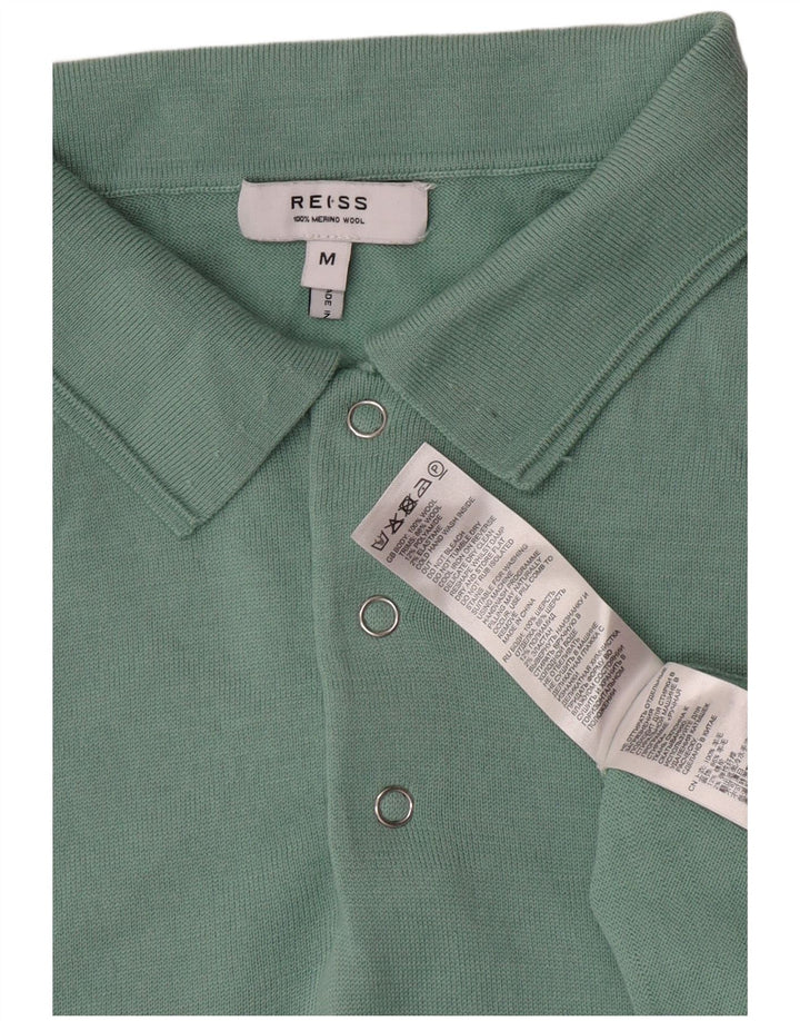 Reiss Herren-Poloshirt aus mittelgrüner Wolle