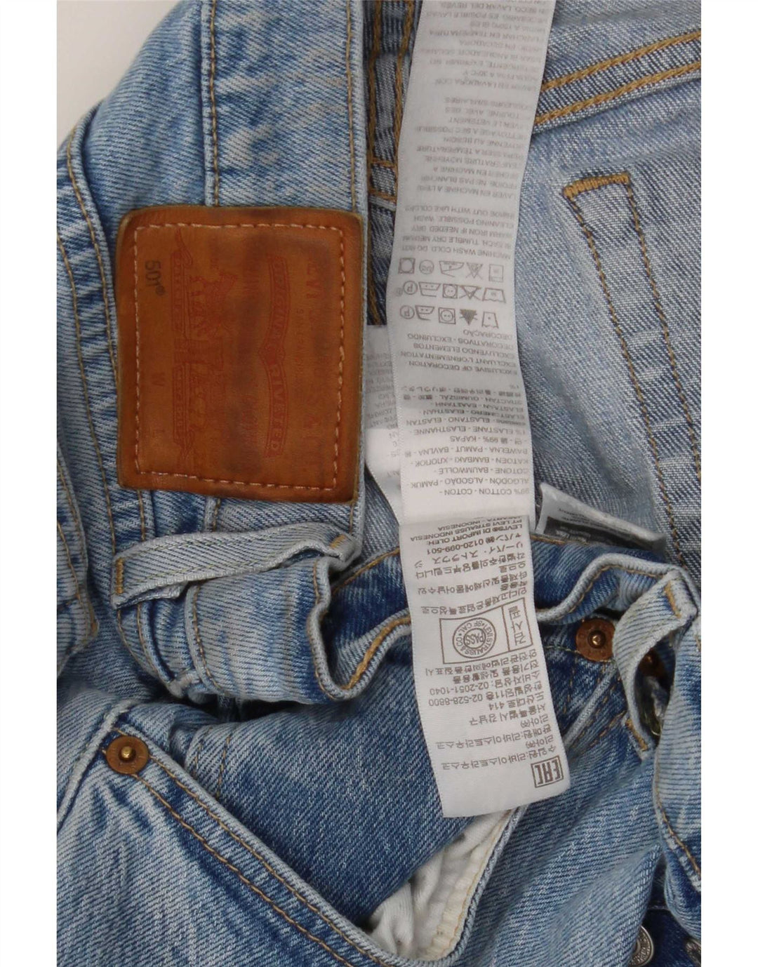 Levi's Herren 501 Straight Jeans W31 L26 Blaue Baumwolle