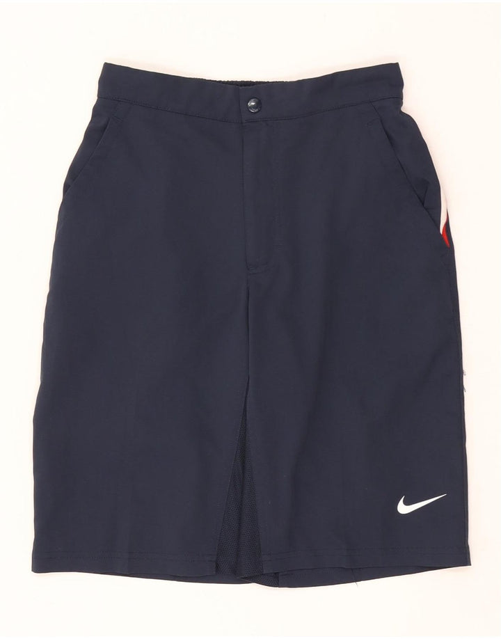 Nike Damen Dri Fit Chino Shorts XS W25 Marineblaues Polyester