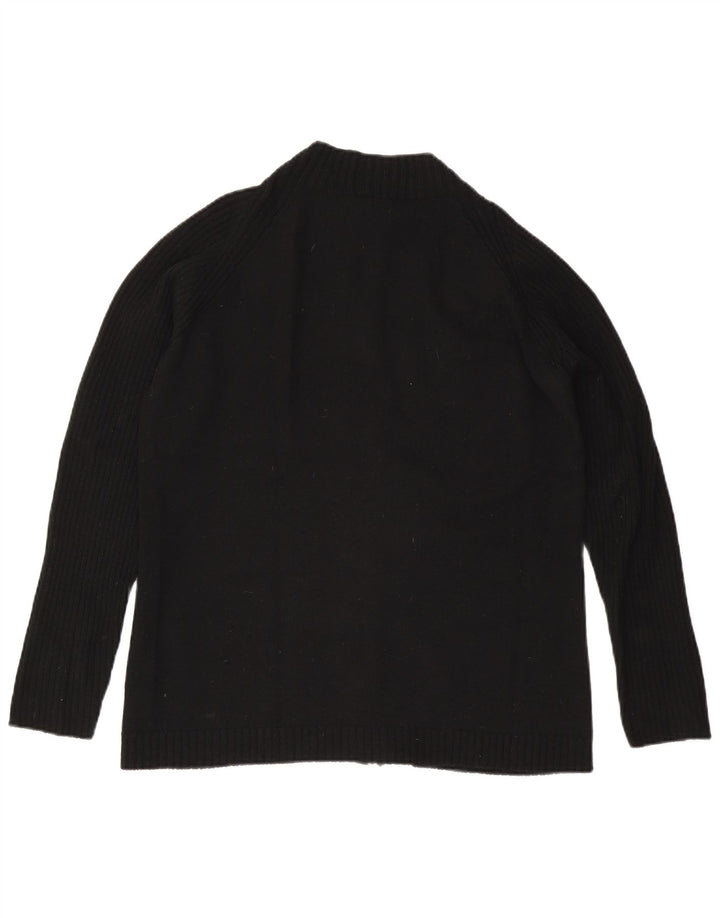 Lacoste Damen Strickjacke Pullover Größe 46 XL Schwarze Wolle