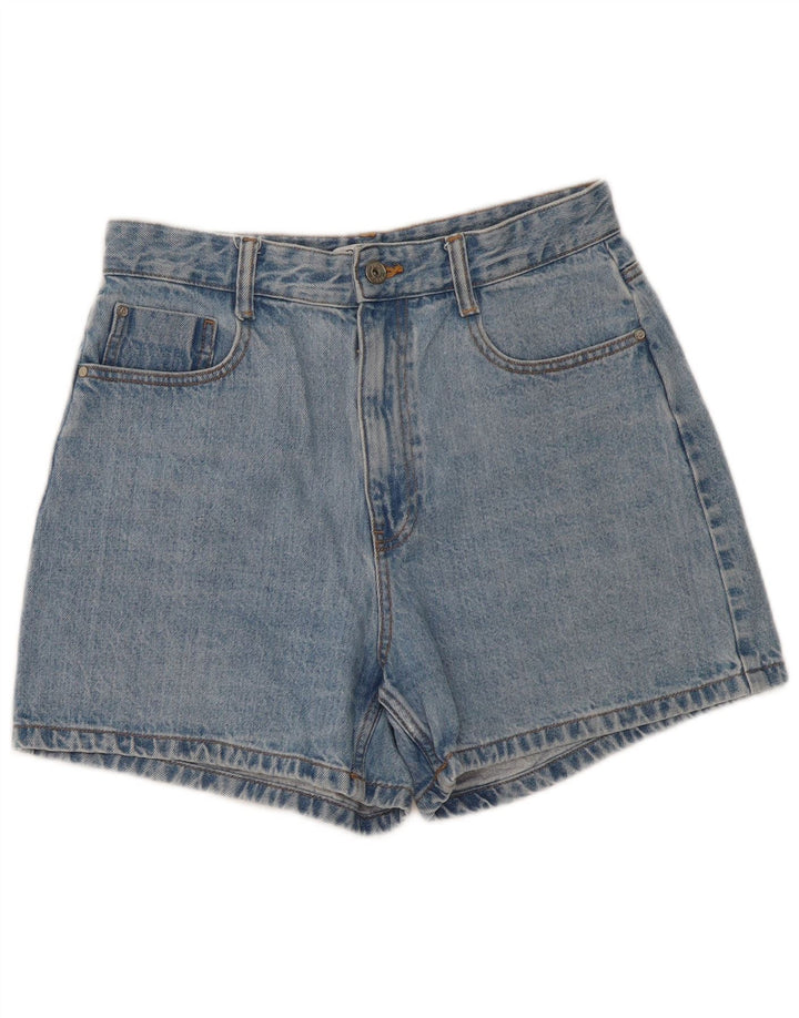 Zara Damen-Jeansshorts mit hoher Taille, EU 40, Mittel W30, Blau